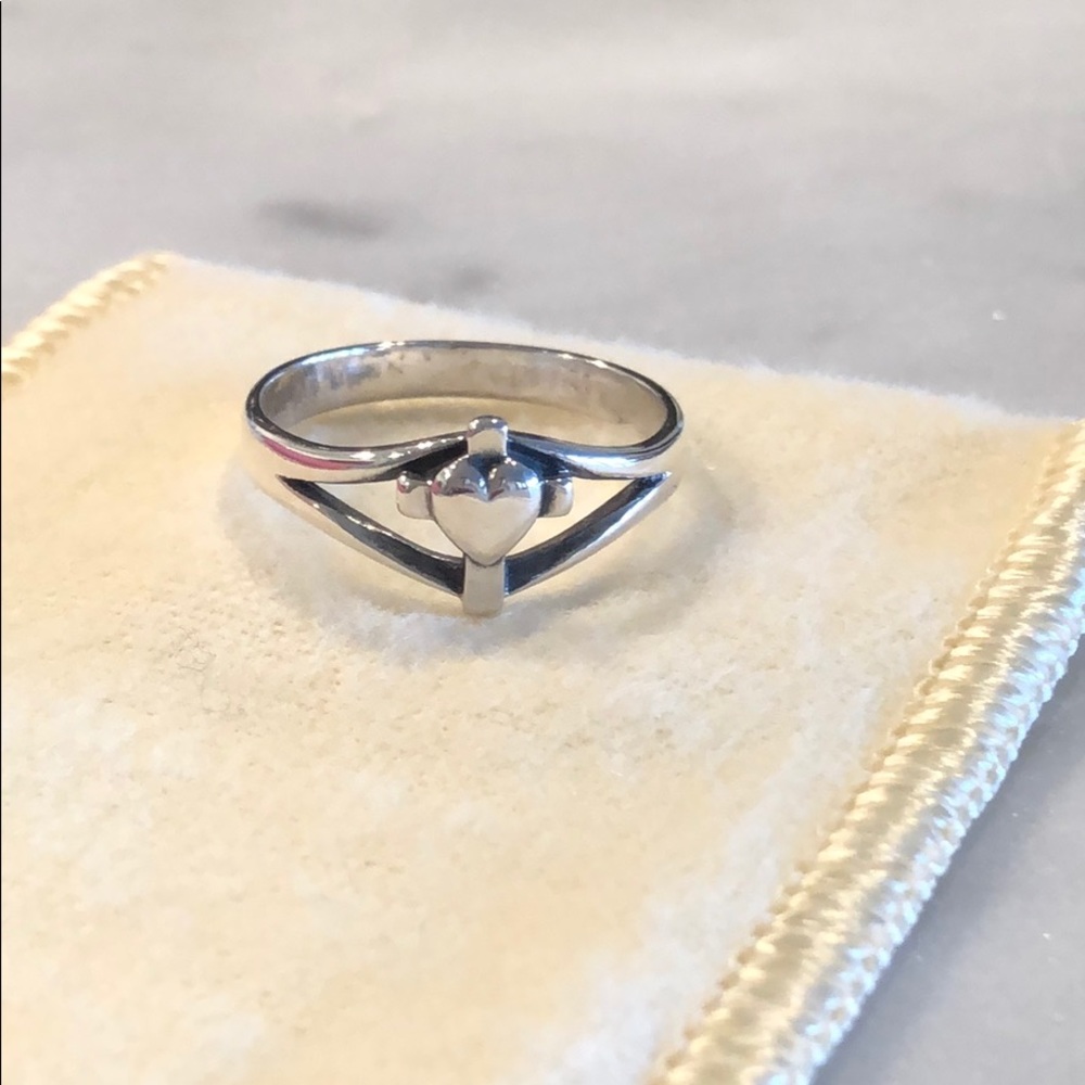 James Avery Cross with Heart Ring